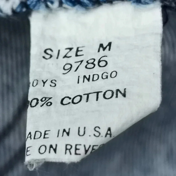 Lands End Blue Denim Jean Jacket Boys Size M - Picture 5 of 6